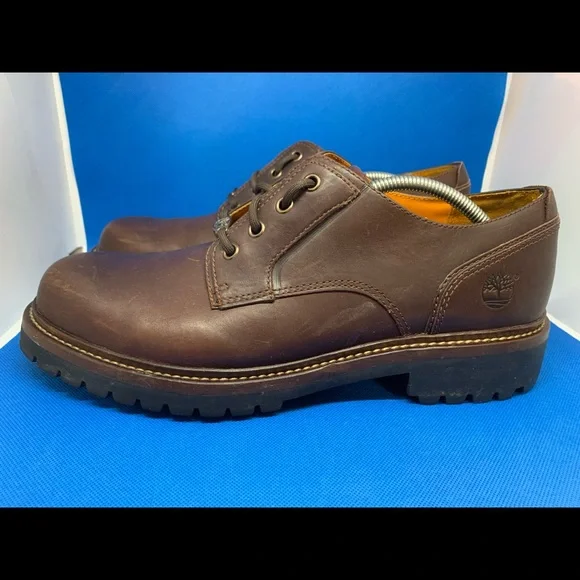 Timberland Men\'s Brown Ortholite Leather Dress Shoes 1828 Size 14M Comfort Mens timberland ortholite brown - Gem main image 4